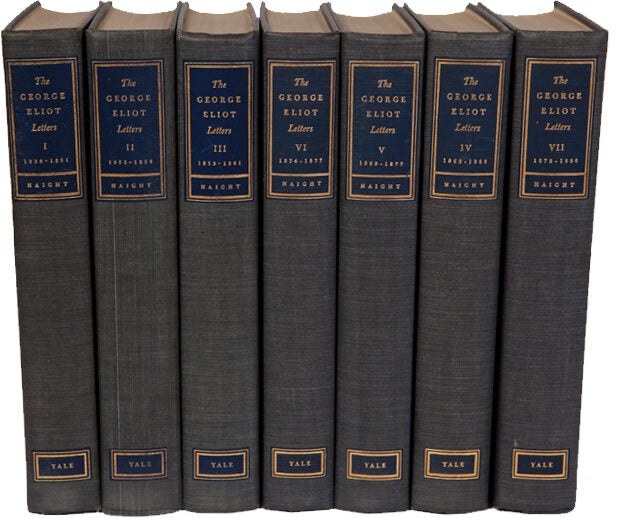 Item #100108 The George Eliot Letters. George Eliot, Gordon Haight, Graham Greene.