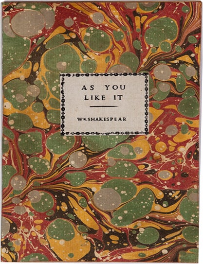 Item #10057 As You Like It. William Shakespeare.
